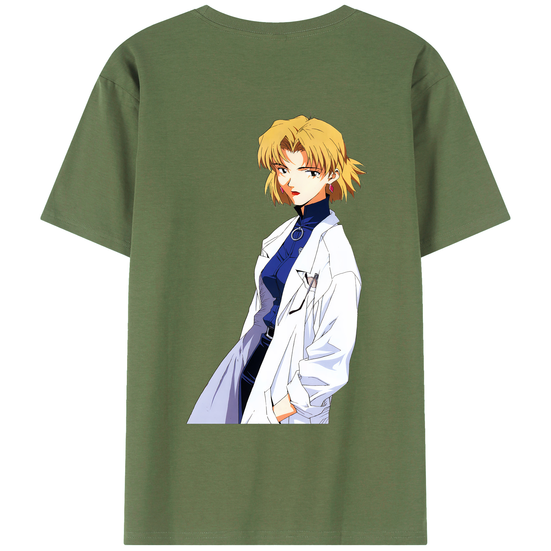 （画像用） EVA 新世紀エヴァンゲリオン 綿100％ メンズ半袖Tシャツ（バックプリント） 通気性